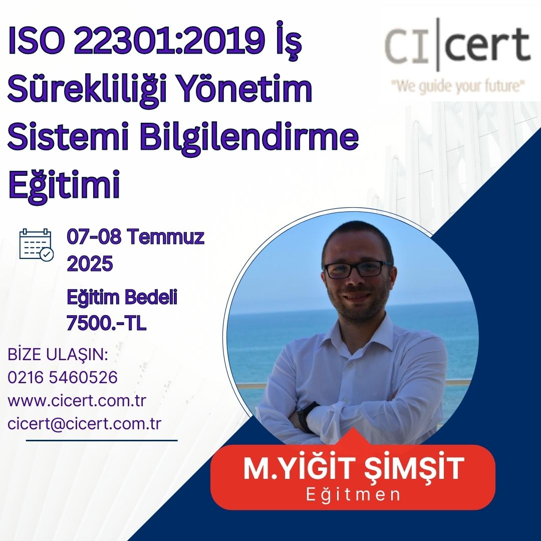 BCMS1 ISO 22301 2019 IsSurekliligi Yonetim Sistemi Temel Bilgilendirme Egitimi